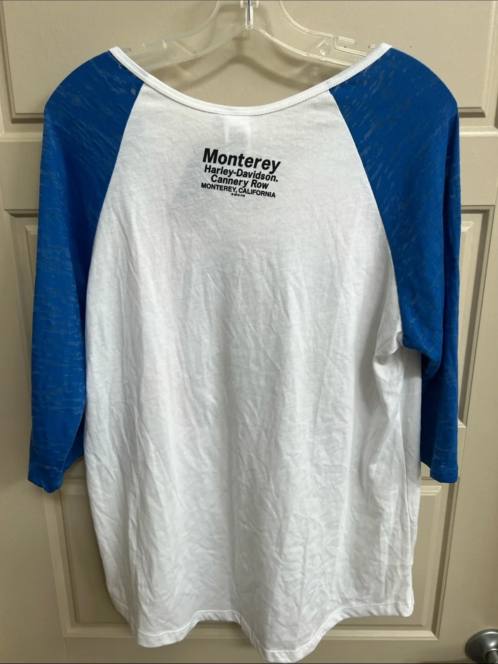 Harley-Davidson Patriotic Skull Raglan Tee 2X USA Flag Biker Grunge Americana - Picture 5 of 6